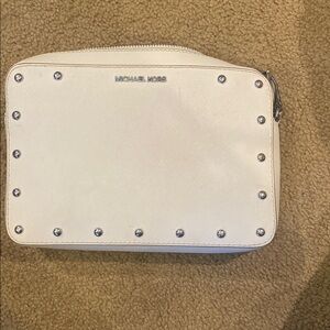 Michael Kors White Studded Crossbody Bag
